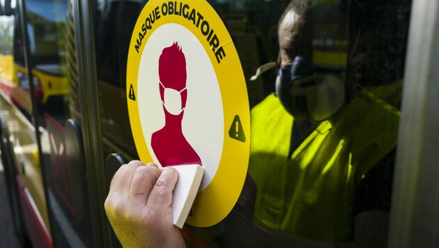 In Frankreichs Öffis gilt Maskenpflicht. (Bild: AFP)