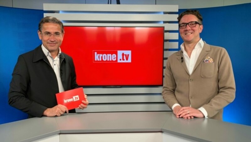 Gerhard Koller im Talk mit Stefan Ratzenberger (Bild: krone.tv)