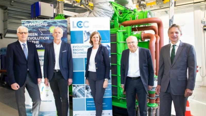 Stephan Laiminger, Andreas Wimmer, Barbara Eibinger-Miedl, Helmut List und Wolfgang Pell (Bild: LEC/Jorj Konstantinov)