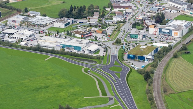 Die neue Verkehrslösung für den Zeller Ortsteil Schüttdorf. (Bild: BAUCON ZT GmbH)