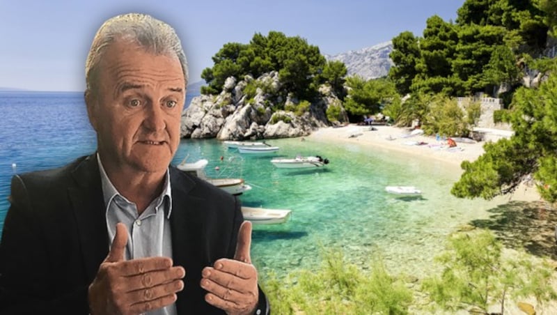 Veljko Ostojic, Direktor des kroatischen Tourismusverbandes, hofft auf Solidarität. (Bild: Hannes Pap, stock.adobe.com, krone.at-Grafik)