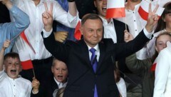 Polens Präsident Andrzej Duda seht vor seiner zweiten Amtszeit. (Bild: AFP)