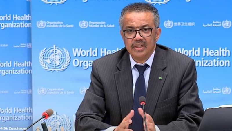 WHO-Chef Tedros Adhanom Ghebreyesus (Bild: twitter.com/WHO (Screenshot))