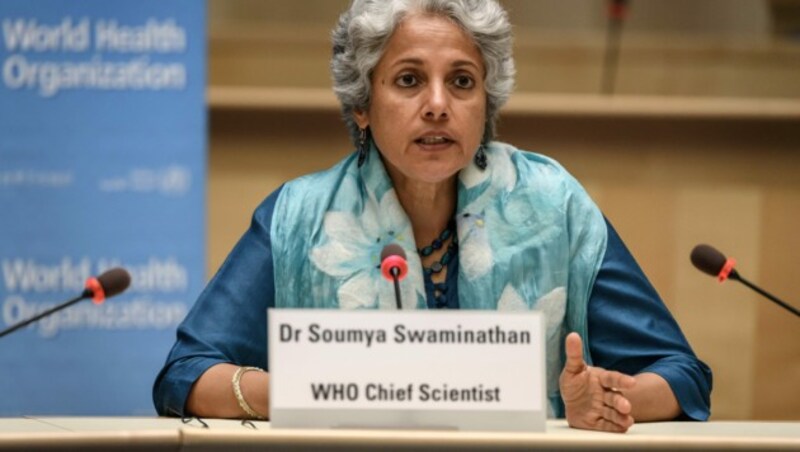 Soumya Swaminathan (Bild: AFP/Fabrice Coffrini)