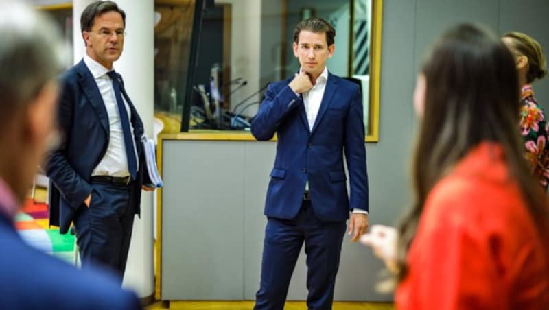 Zwei sparsame „Cops": Kurz (re.) und Rutte (Bild: APA/BKA/ARNO MELICHAREK)