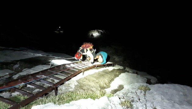 Die Bergrettung brachte die erschöpften Wanderer zur Werfener Hütte. (Bild: Bergrettung Werfen)