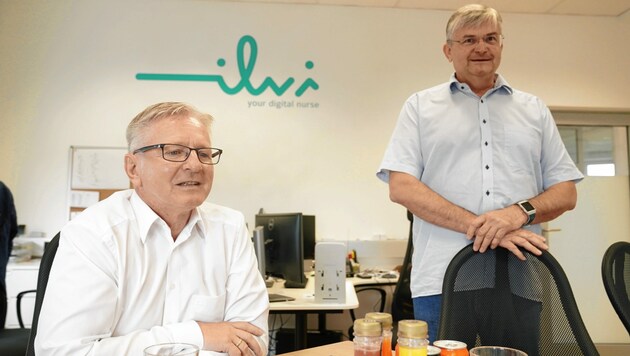 Firmengründer Erwin Berger (rechts) und der ilvi-Geschäftsführer Konrad Brunnader. (Bild: Sepp Pail)