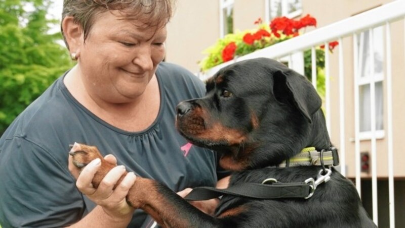 Frau Ertel mit Hund „Ilvy“ Bad Radkersburg (Bild: Pail Sepp)