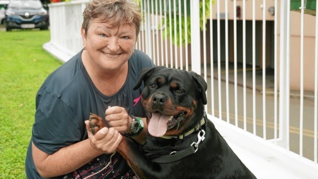Frau Ertel mit Hund „Ilvy“ Bad Radkersburg (Bild: Pail Sepp)