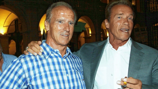 Arnold Schwarzenegger und Karl Kainrath verband eine jahrzehntelange Freundschaft. (Bild: Christian Jauschowetz)