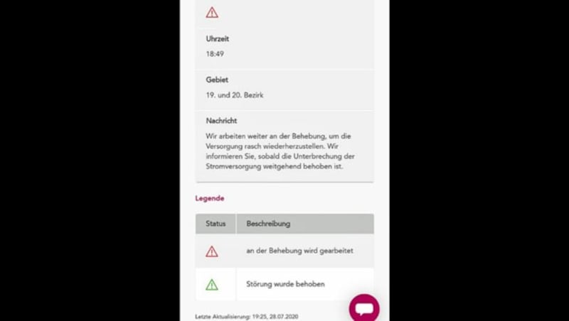 Wiener Netze teilte mit, dass die Störung angeblich bereits behoben sei, einige Haushalte klagten jedoch weiterhin über fehlenden Strom. (Bild: zVg)