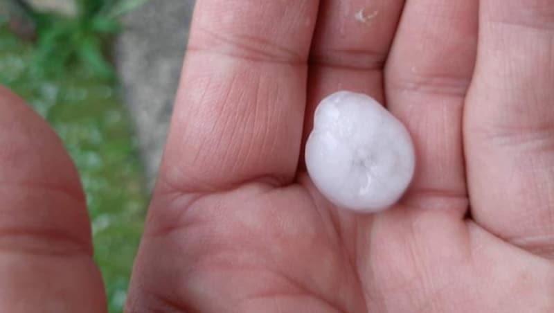 Hagel in Kufstein (Tirol) (Bild: zoom.tirol)