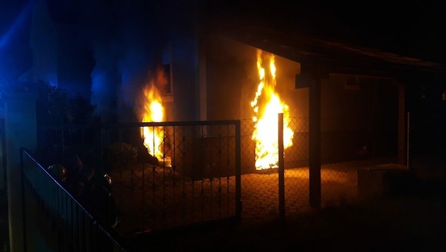 Kellerbrand in einem Wohnhaus in Graz-Puntigam. (Bild: BF Graz)