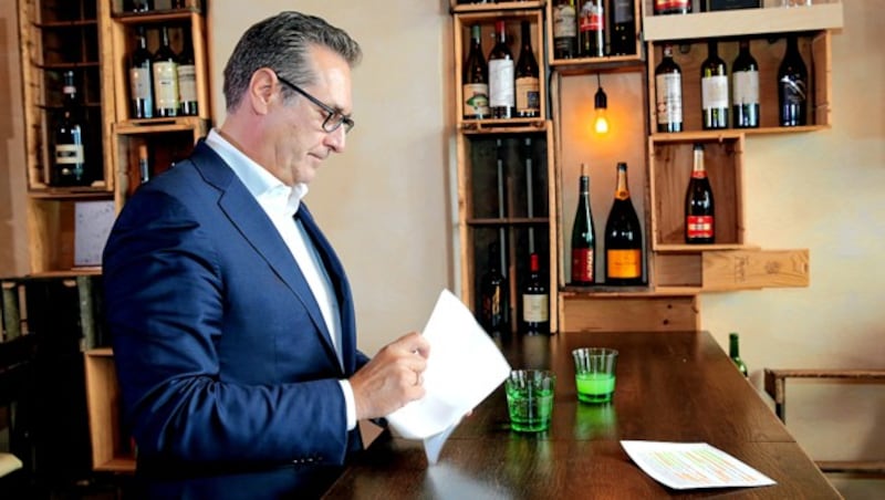 Heinz-Christian Strache bei einem Termin mit der „Krone“ im Juni. (Bild: Klemens Groh)