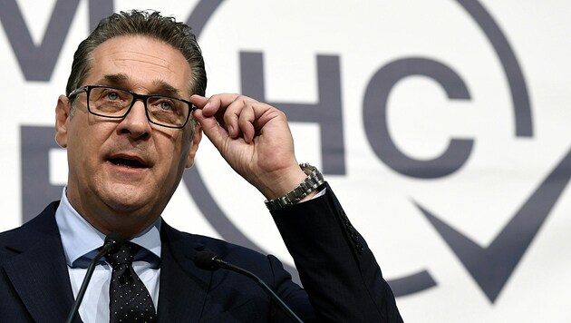 Parteichef Heinz-Christian Strache (Team HC Strache) (Bild: APA/Harald Schneider)