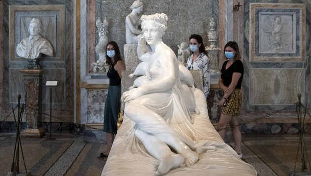 Die berühmte Statue der Paolina Bonaparte (Bild: AFP)