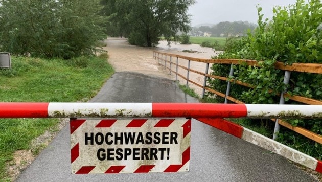Hochwasser in Salzburg-Gnigl (Bild: Markus Tschepp)