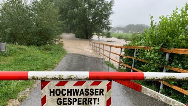 Hochwasser in Salzburg-Gnigl (Bild: Markus Tschepp)