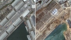 Das Ausmaß der Zerstörung ist gewaltig. (Bild: APA/AFP/Satellite image ©2020 Maxar Technologies/Handout)