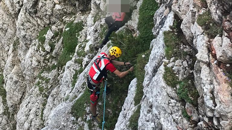 In eine alpine Notlage war eine Slowenin beim Abstieg vom Zelenitza-Gipfel bei Ferlach geraten (Bild: Landespolizeidirektion Kärnten)