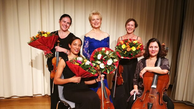 Ildikó Raimondi (Mitte) mit dem Koehne Quartett (Bild: Michael Linsbauer)