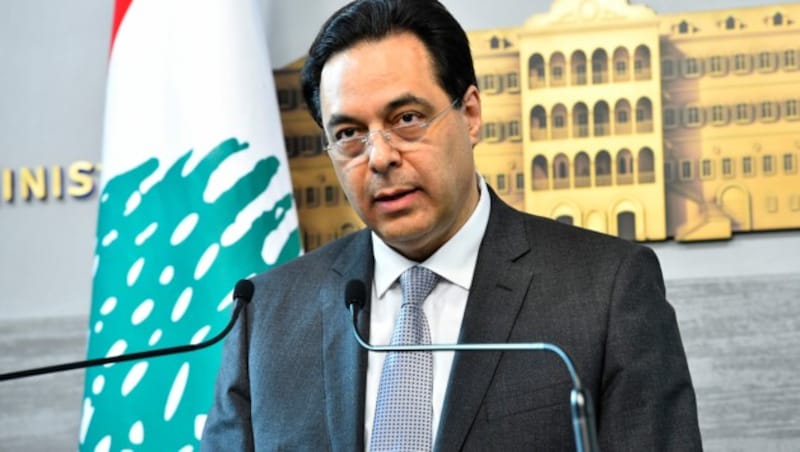 Der libanesische Regierungschef Hassan Diab (Bild: AFP)