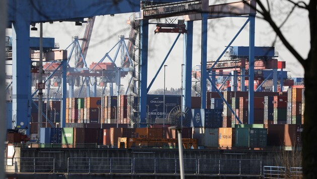 El puerto de Hamburgo está considerado un centro de transbordo de mercancías y drogas. (Bild: AFP)