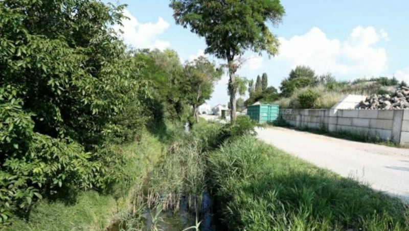 Bei diesem Wasserzulauf nahe dem Bauhof lag der Tote (21). (Bild: Reinhard Judt)