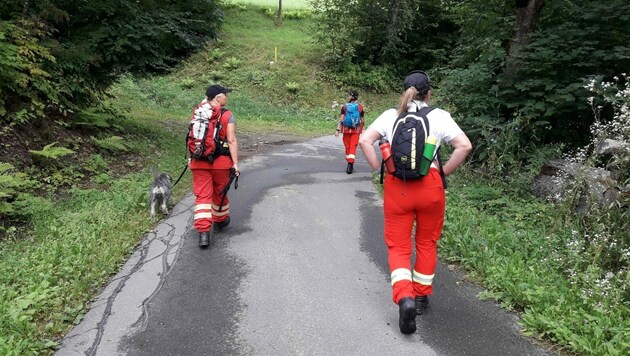 Die Landesgruppe Kärnten der Österreichischen Rettungshundebrigade ist an der Suchaktion in Völkermarkt beteiligt. (Bild: ÖRHB)