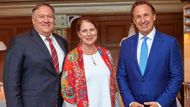 Die Wiener Küche hat es US-Außenminister Pompeo und Ehefrau Susan angetan. Sie waren bei Mario Plachutta zu Gast. (Bild: Starpix/ Alexander TUMA)