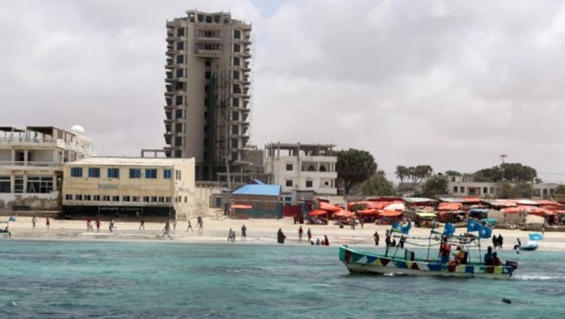 Das Elite-Hotel am Lido-Strand von Mogadischu (Bild: AFP)