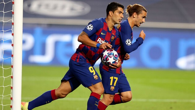 Luis Suarez (li.) und Antoine Griezmann (Bild: AP)