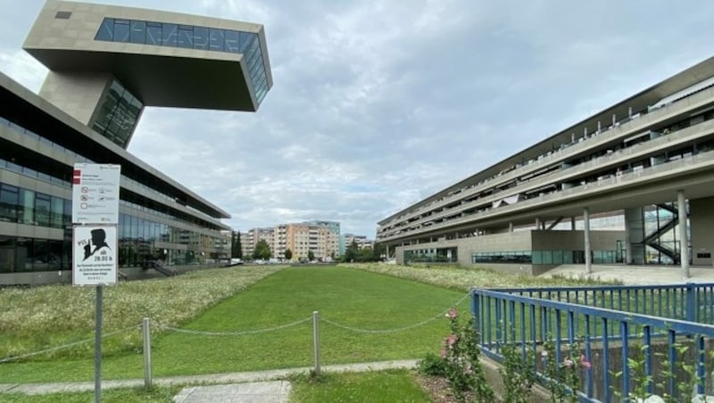 Auch die Salzburger Stadtbibliothek fand am alten Gelände einen Platz. (Bild: Info-Z)