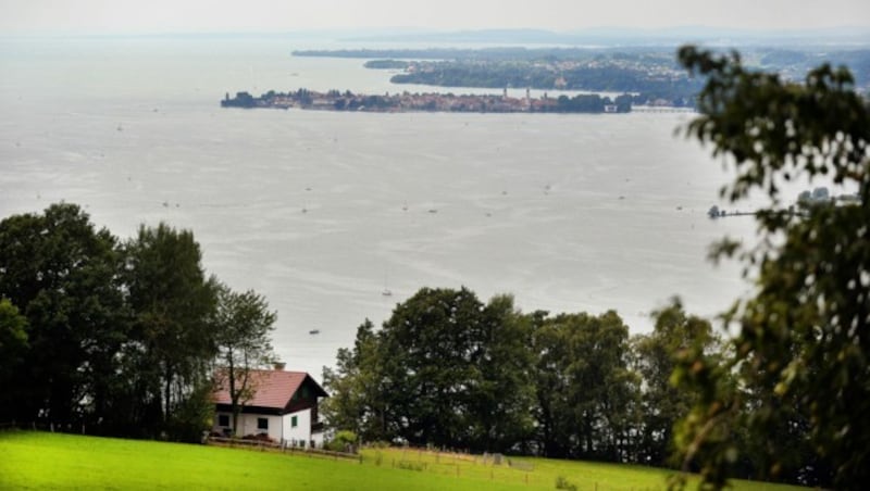 Im Suchgebiet zwischen der Lindauer und der Reutiner Bucht konnte die Leiche des 70-Jährigen schließlich entdeckt werden. (Bild: APA/Barbara Gindl)