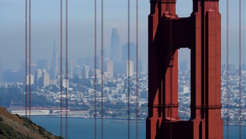 Der Rauch aus dem Brandgebiet zog bis nach San Francisco. (Bild: AP)