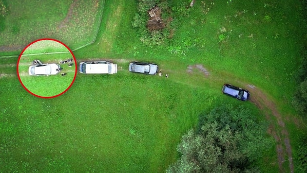 Ein Drohnen-Einsatz der Polizei war bereits erfolgreich. (Bild: LPD Steiermark, Krone KREATIV)