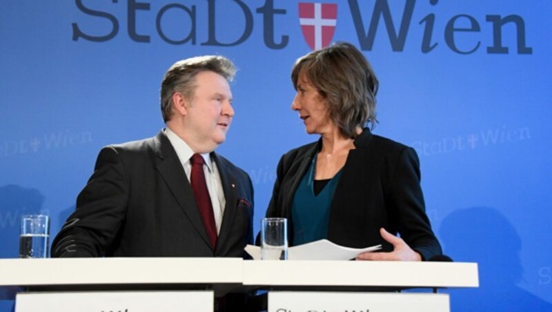 Bleiben sie zusammen? Birgit Hebein und Michael Ludwig. (Bild: APA/HANS KLAUS TECHT)