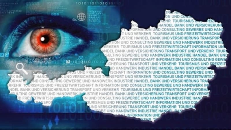 Scharfes Auge aus Russland auf Hightech in Österreich (Bild: BMI, Fotomontage: Kronen Zeitung)