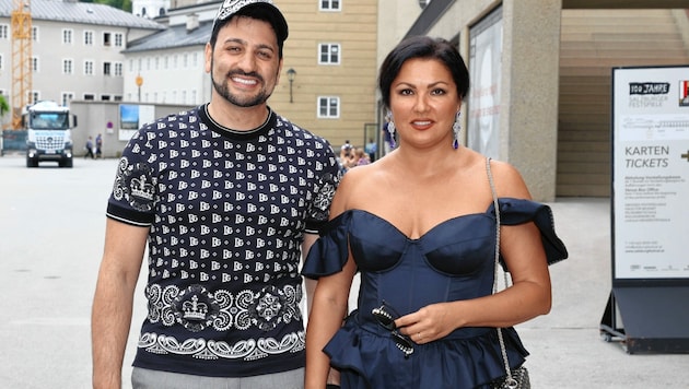 Sangen begleitet vom Mozarteumorchester: Anna Netrebko und ihr Yusif Eyvazov. (Bild: Franz Neumayr)