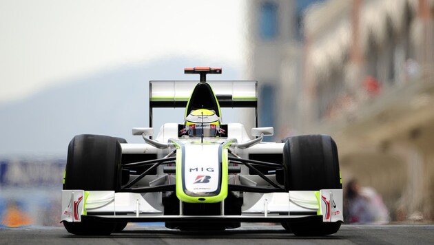Damals (2009) noch Jenson Button (Brawn GP) (Bild: AFP/Fred Dufour)