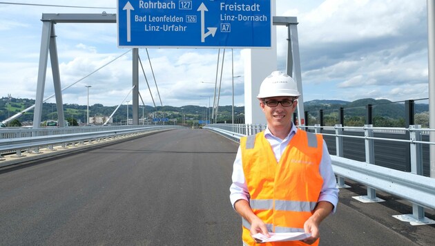 Der zweite Bypass Richtung Mühlviertel ist fertig“, sagt ASFINAG-Bauleiter Martin Pöcheim. (Bild: Einöder Horst)