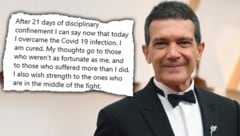 Antonio Banderas bei der Oscarverleihung im Feber 2020 (Bild: Instagram.com/antoniobanderasoficial/Richard Shotwell/Invision/AP, File, Krone KREATIV)