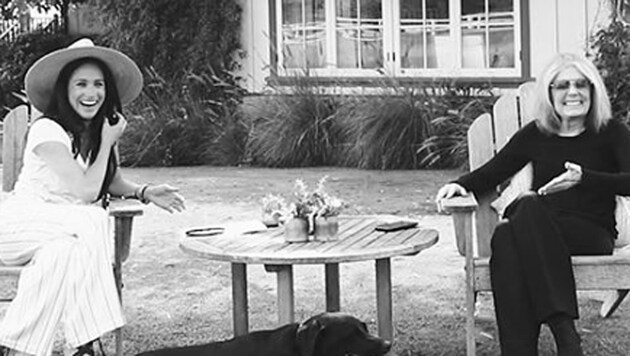 Herzogin Meghan lud Gloria Steinem zu einem Gespräch in den Garten ihrer neuen Villa in Santa Barbara. (Bild: instagram.com/makerswomen)