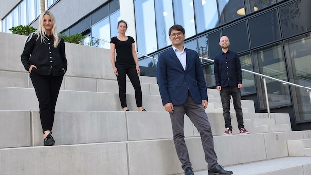 Das federführende Team: Lena Tschiderer, Lisa Seekircher, Peter Willeit und Gerhard Klingenschmid (von links). (Bild: MUI/Bullock)