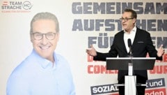 Heinz-Christian Strache im Rahmen des Wahlkampfauftakts „Team HC Strache“ in Wien. (Bild: APA/HERBERT NEUBAUER)