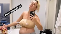 Katy Perry zeigt ihren After-Baby-Body im Still-BH. (Bild: instagram.com/katyperry)