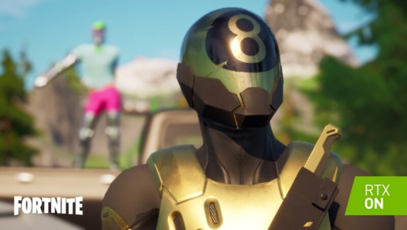 Mit Raytracing-Technologie glänzt „Fortnite“ mit realistischeren Lichteffekten, Schatten und Reflexionen. (Bild: Nvidia)