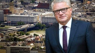 Bürgermeister Klaus Luger ist nach seinem Geständnis politisch angeschlagen.  (Bild: APA/FOTOKERSCHI.AT/WERNER KERSCHBAUMMAYR, APA/BARBARA GINDL, Krone KREATIV)