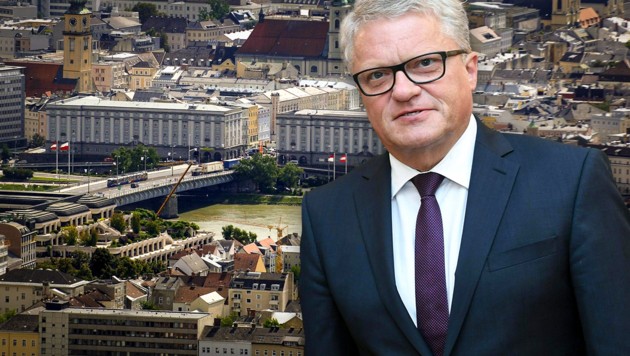 Bürgermeister Klaus Luger (SPÖ) hat kein Verständnis für die gelbe Einstufung seiner Stadt. (Bild: APA/FOTOKERSCHI.AT/WERNER KERSCHBAUMMAYR, APA/BARBARA GINDL, Krone KREATIV)