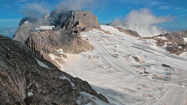 Der spektakuläre Alpinunfall passierte am Dachstein (Bild: Hannes Wallner)